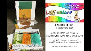 Cartes quotRapido Prestoquot et tampons encreurs  FB LIVE 09 septembre 2021 [upl. by Innavoj]