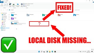 D Drive Not Showing In Windows 11107  Hard Drive Missing  How To Fix D Drive Not Showing [upl. by Elmer]