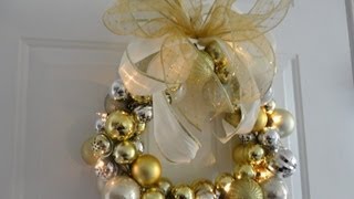 DIY Lighted Ornament Wreath [upl. by Harp]