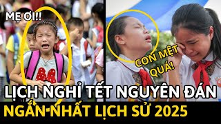 Lịch nghỉ TẾT NGUYÊN ĐÁN ngắn nhất lịch sử HCM  Tin Tức Nhanh [upl. by Hanae]