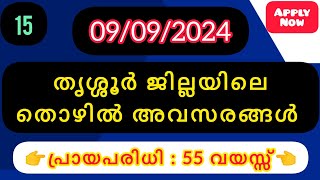 Thrissur Job Vacancies Today  Job Vacancy Thrissur  Kerala Job Vacancy 2024  തൃശൂർ Job Vacancies✅ [upl. by Rancell321]