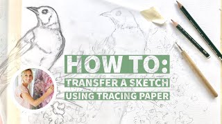 HOW TO transfer a sketch using tracing paper [upl. by Harret]