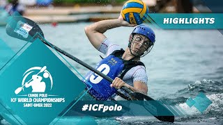 Highlights Day 6  2022 ICF CanoeKayak Polo World Championships Saint Omer France [upl. by Bathsheba]