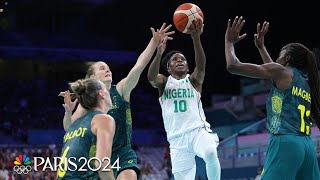 Nigeria snaps 20YEAR DROUGHT topples Australia in womens basketball  Paris Olympics  NBC Sports [upl. by Ydrah]