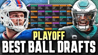 NFL Playoff Best Ball Drafts amp Strategy [upl. by Ainessey]