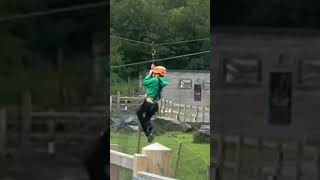 Go to Zip World in Wales NOW  The Quarry Flyer zipworld zipline shorts wales [upl. by Fabriane]