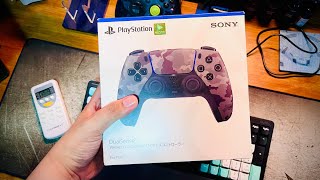 Gray Camouflage PS5 Dualsense Controller UNBOXING [upl. by Khalid248]