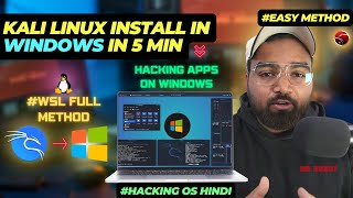 🚀 Kali Linux Installation in Windows in 5 Mins  WSL Tutorial 2024 🔐  Hack Like a Pro 💻🔥Hindi [upl. by Naugal927]