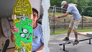 Skateboarding in My 40s New Egg Skateboard🥚and New Trick Half Cab Boardslide [upl. by Bradwell865]