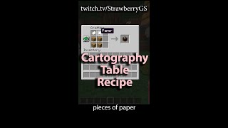 Cartography Table Minecraft Crafting Recipe [upl. by Polard995]