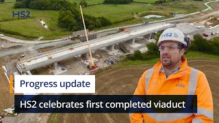 HS2 celebrates first completed viaduct [upl. by Hewett]