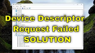 Fix Unknown USB Device  Device Descriptor Request Failed Guide [upl. by Trebleda]