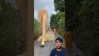 Big sand sculpture catwalk3🤯3D special effects Green screen  youtubeshorts shorts [upl. by Adner514]