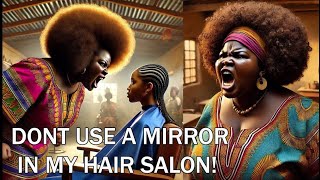 IF ONLY THEY KNEW WHY MIRRORS ARE NOT ALLOWED IN HER HAIR SALON😱Before using a mirror Watch this [upl. by Porett]