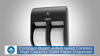 HowTo KOLO® enabled Compact® Quad® 4Roll Quad Coreless HighCapacity Toilet Paper Dispenser [upl. by Schnabel]