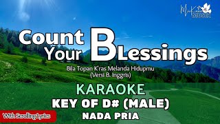 Count Your Blessings  Male Karaoke  Christian karaoke songs with lyrics [upl. by Tekcirk]