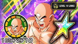 100 NEW TEQ F2P TIEN LEVEL 10 LINKS SHOWCASE Dragon Ball Z Dokkan Battle [upl. by Cimah240]