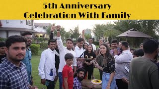 5th Anniversary Celebration With Family 😍  Farmhouse 02 Daily Vlog84 [upl. by Ynnatirb678]