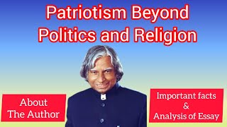 quotPatriotism beyond Politics and Religionquot by Dr APJAbdul Kalam with important factsugcnet [upl. by Kylander]