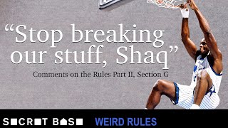 Shaq broke so many baskets that the NBA had to change their rules  Weird Rules [upl. by Hahsia]