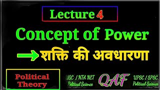 Concept of Power Lecture 4 Political Theory [upl. by Llerdnad]