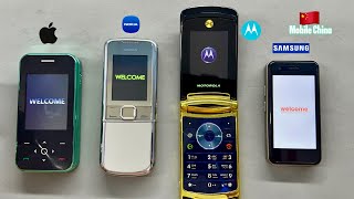 Outgoing Call from Samsung S24Ultra on Motorola Razr V8 Vs Nokia 8800 Vs i18pro Mobile Phones China [upl. by Veedis]