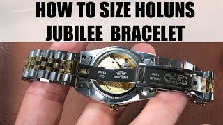 How To Size Holuns Datejust Jubilee Style Bracelet  Datejust Homage Resizing Tutorial [upl. by Florenza133]