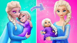 Elsa and Anna with Their Babies  32 Frozen DIYs [upl. by Forsyth]