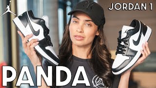 Sick of PANDA DUNKS A BETTER Alternative Air Jordan 1 Low Black White Review and How to Style [upl. by Neddy]