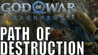 God of War Ragnarok  Path of Destruction Favor Quest Guide Slag Horn Boss [upl. by Ardnuaet]