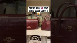 Merlot color 🍇has traveled from Coach Retail to the Coach Outlet bag styles😆 coach coachoutlet [upl. by Vtehsta175]