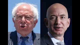 Clever Bernie Sanders Vs Poverty Paying Billionaire Jeff Bezos [upl. by Meara374]