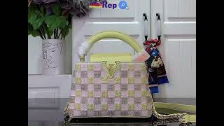 Louis Vuitton Capucines Mini M24809 YellowPink [upl. by Avitzur]