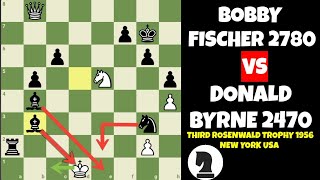 Donald Byrne vs Bobby Fischer  Third Rosenwald Trophy 1956 New York USA [upl. by Ynaffet157]