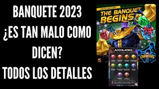 BANQUETE 2023  TODOS LOS DETALLES  PUNTOS  PREMIOS EN SOLITARIO Y ALIANZA  ELOGIOS Y MÁS  MCOC [upl. by Mylander]