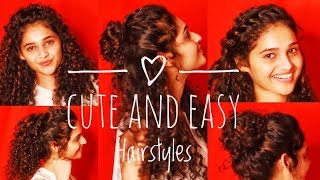 5 Easy Hairstyles for girls  Curly Hairstyle  Shruti Amin [upl. by Mlohsihc]