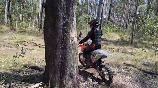 Bryce rides the complete Range Trail on KTM 85SX Tight single track with steep sections [upl. by Kirbie203]