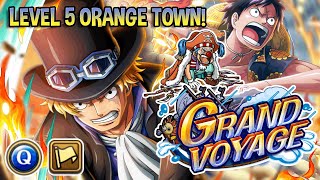 WW Anni SABO vs GRAND VOYAGE LvL 5 at ORANGE TOWN Buggy D Clown OPTC  トレクル [upl. by Joashus]