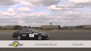 Mercedes Benz E Class  Euro NCAP 2013 AEB Test [upl. by Horsey157]