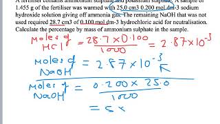 Back Titration Calculations from wwwChemistryTuitionNet [upl. by Roti]