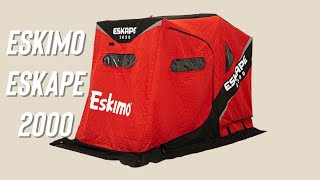 Eskimo Eskape 2000 Ice Fishing Sled Shelter  Eskape Series [upl. by Dranrev]