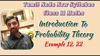 Class 11 Example 1222  Probability theory  Tamil Nadu New Syllabus [upl. by Anihpled]