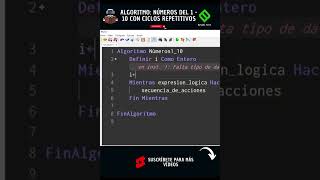 😱 ALGORITMO que IMPRIMA los NUMERO del 1 al 100 PSEINT shorts [upl. by Traweek216]
