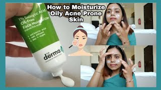 How To Moisturize Oily amp Acne Prone Skin The DermaCo Salicylic Acid Moisturizer Review with Demo [upl. by Ruelle]