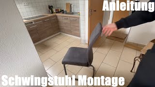 Schwingstuhl Montage Anleitung  Freischwinger Stuhl ohne Hinterbeine Montagenleitung [upl. by Samoht677]