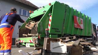 Sperrmüll Faun Powerpress Teil2  Bulky Waste Garbage Truck Part2 [upl. by Inittirb]