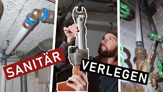 Sanitär verlegen  Sanitärinstallation in Altbau  Vlog  8 [upl. by Anpas589]