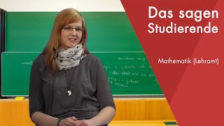 quotDas sagt die Studentinquot  Mathematik Lehramt studieren [upl. by Harlin223]