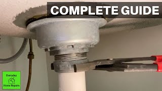 How To Replace a Kitchen Sink Strainer  Hard To Remove Old Parts [upl. by Harte]