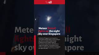 Meteor fireball lights up the night sky over Singapore [upl. by Brena]